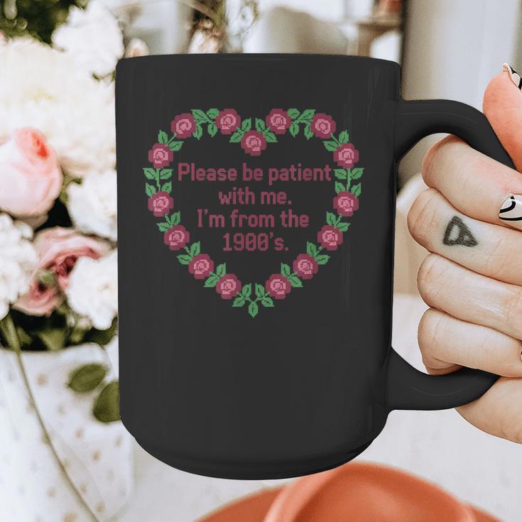 Please Be Patient With Me I'm From The 1900S Vintage Floral Graphic Print Coffee Mug