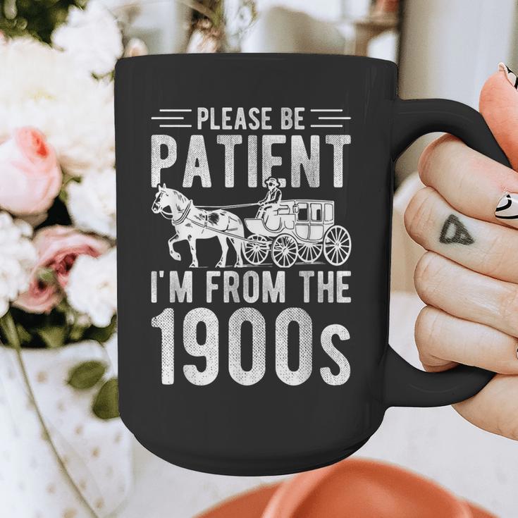 PLEASE BE PATIENT I'M FROM THE 1900s Vintage 1900s Retro Graphic Print Coffee Mug