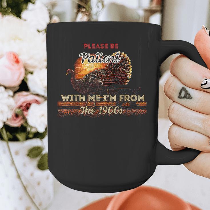 Please Be Patient With Me I'm From The 1900s Vintage Turkey Graphic Print Coffee Mug