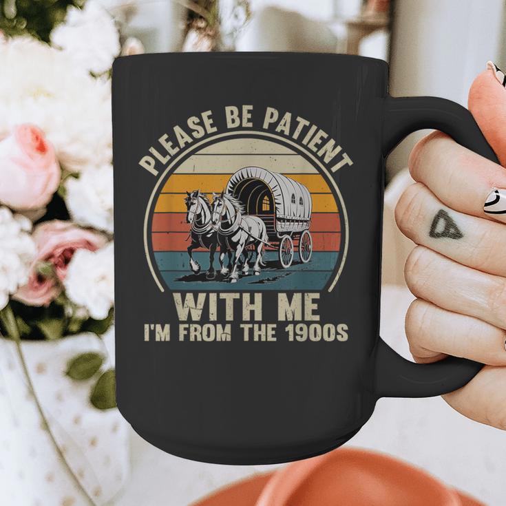 Please Be Patient With Me I'm From The 1900s Vintage Wagon Graphic Print Coffee Mug
