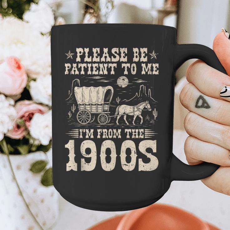 Please Be Patient To Me I'm From The 1900s Wild West Vintage Graphic Print Coffee Mug