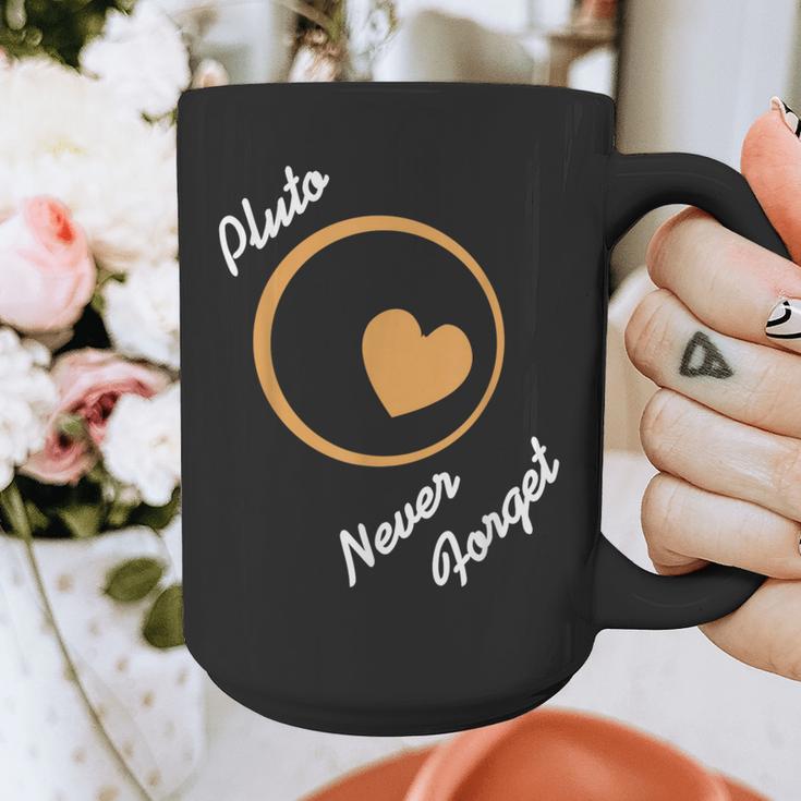 Pluto Never Forget Space Nostalgia Planetary Humor Graphic Print Coffee Mug