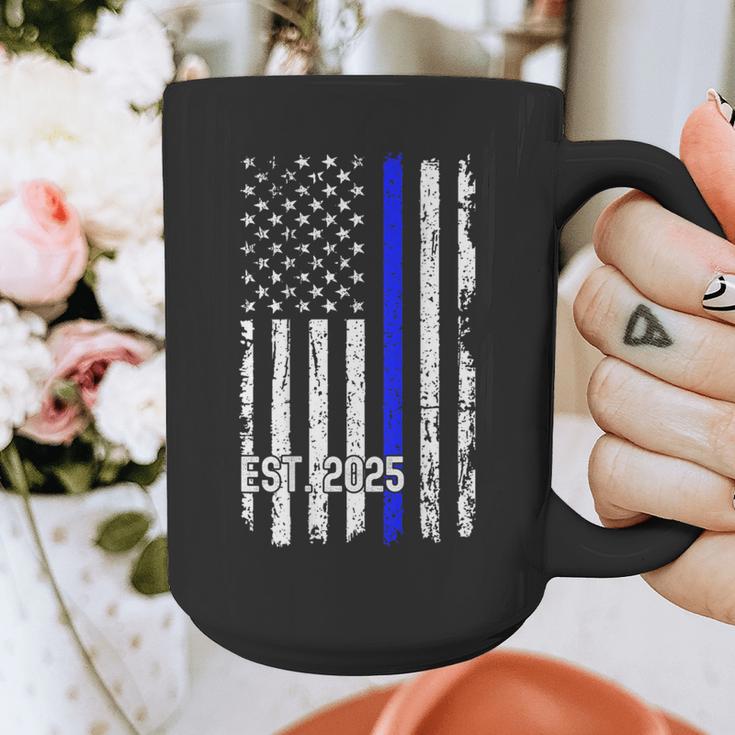 Police Graduation Est 2025 Back Print Police Academy Vintage Graphic Print Coffee Mug