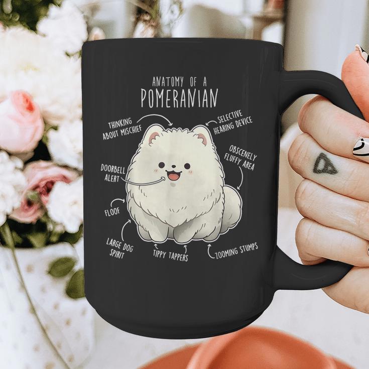 Pomeranian Anatomy Cute Pet Pom Mom Dog Dad For Men Women Girls Kids Graphic Print Coffee Mug