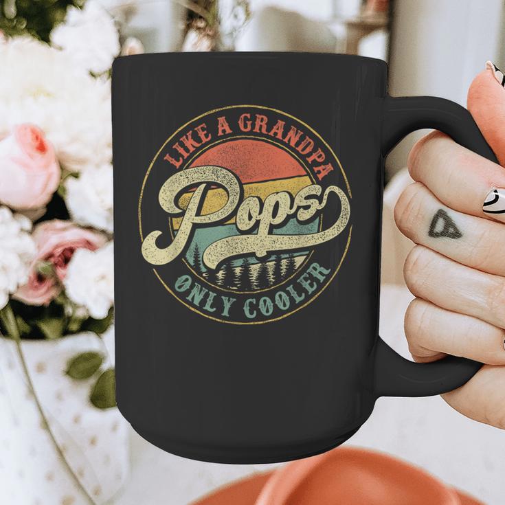 Pops Like a Grandpa Only Cooler Vintage Retro Pops Dad Graphic Print Coffee Mug Pops Like a Grandpa Only Cooler Vintage Retro Pops Dad Graphic Print Coffee Mug