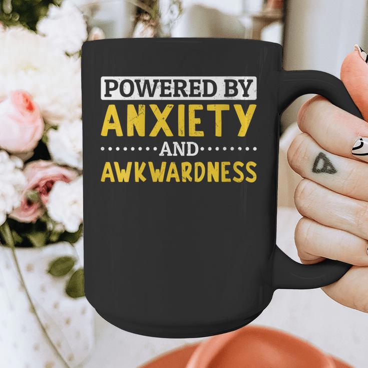 Powered By Anxiety And Awkwardness Social Anxiety Introverts Graphic Print Coffee Mug Powered By Anxiety And Awkwardness Social Anxiety Introverts Graphic Print Coffee Mug