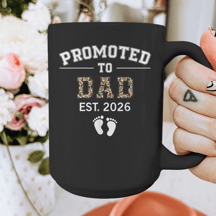 Promoted To Dad Est 2026 For Men Fathers Matching Graphic Print Coffee Mug