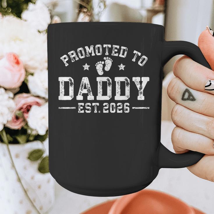 Promoted To Daddy Est 2026 1st Time Dad New Daddy Graphic Print Coffee Mug