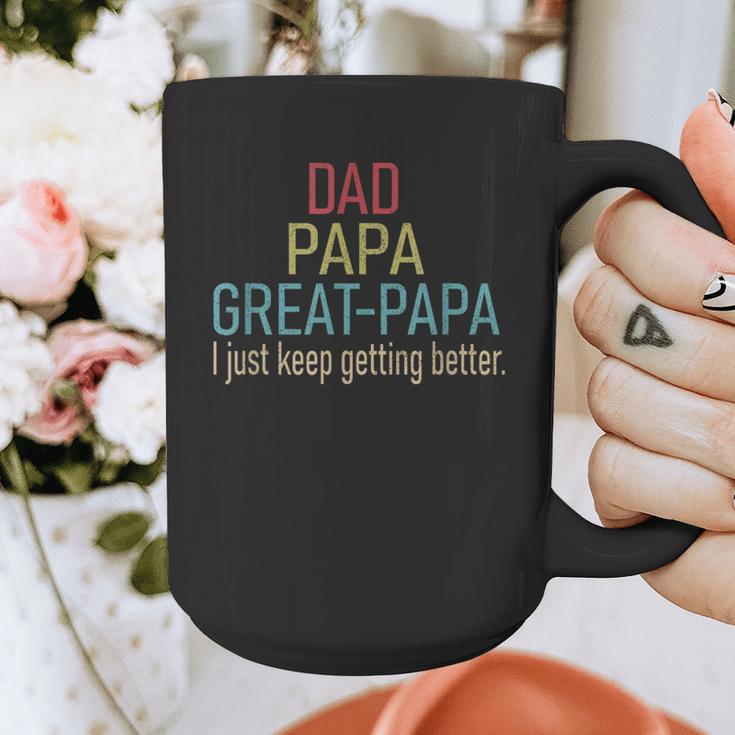 Promoted To Great Papa 2024 Fathers Day First Time Dad Graphic Print Coffee Mug