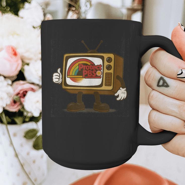 Protect PBS 80s Nostalgia Television Shirt Graphic Print Coffee Mug