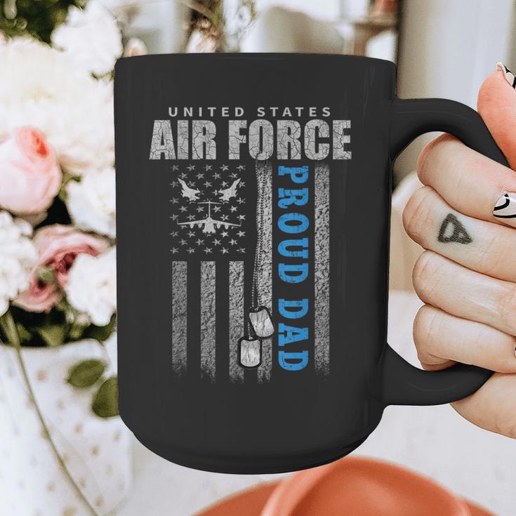 Proud Air Force Dad Of The US Air Force USA Flag Graphic Print Coffee Mug