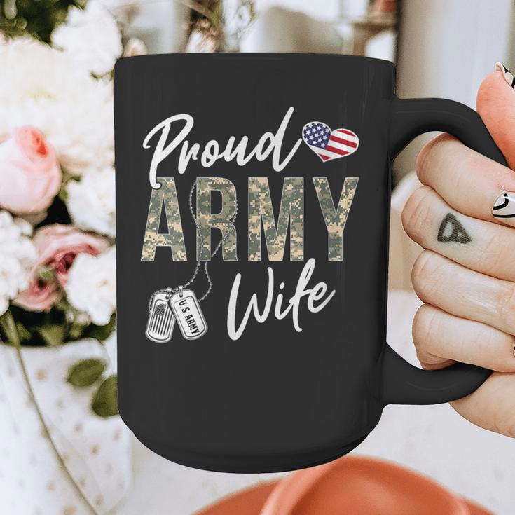 Proud Army Wife Army Graduation Wife US Army Wife Graphic Print Coffee Mug