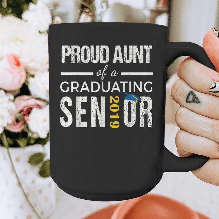 Proud Aunt Of 2019 Senior Graduation Shirt Family Graduation Graphic Print Coffee Mug