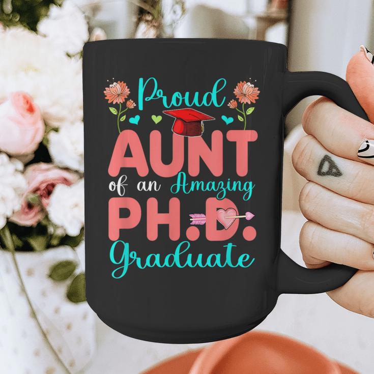 Proud Aunt Of An Amazing PhD Graduate Family Graduation Graphic Print Coffee Mug
