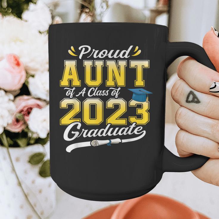 Proud Aunt Of a Class Of 2023 Graduate Senior Graduation Graphic Print Coffee Mug