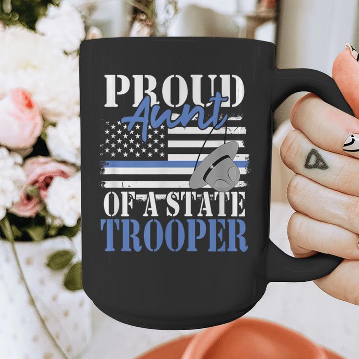 Proud Aunt Of a State Trooper Police Officer Graduation Graphic Print Coffee Mug