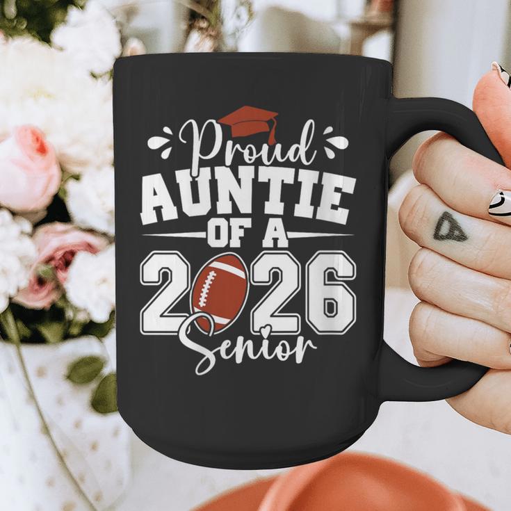 Proud Auntie Of A 2026 Senior Football Graduation Family Graphic Print Coffee Mug