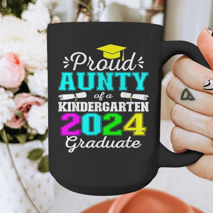 Proud Aunty Of Kindergarten Graduate 2024 Graduation Aunty Graphic Print Coffee Mug
