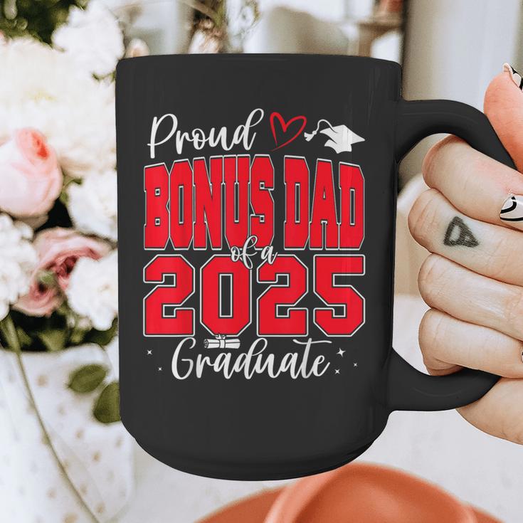 Proud Bonus Dad Of a Class Of 2025 Graduate Graduation Graphic Print Coffee Mug