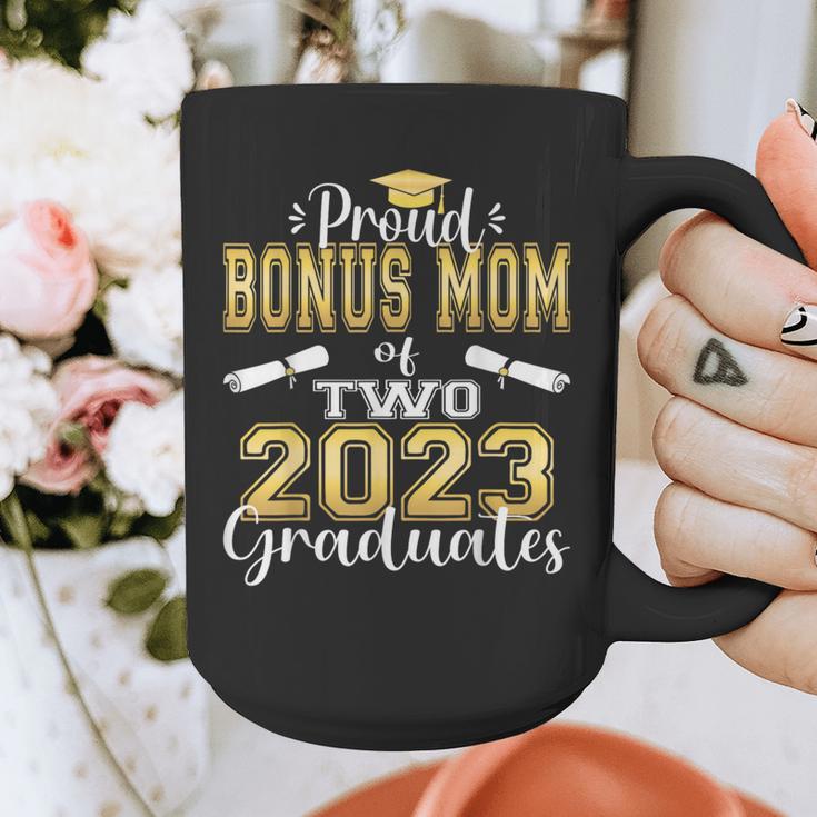 Proud Bonus Mom Of Two 2023 Graduate Class 2023 Graduation Graphic Print Coffee Mug