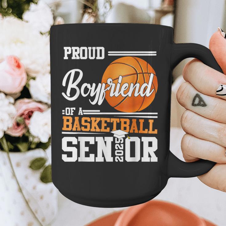 Proud Boyfriend Of A 2025 Senior Graduation Basketball Graphic Print Coffee Mug