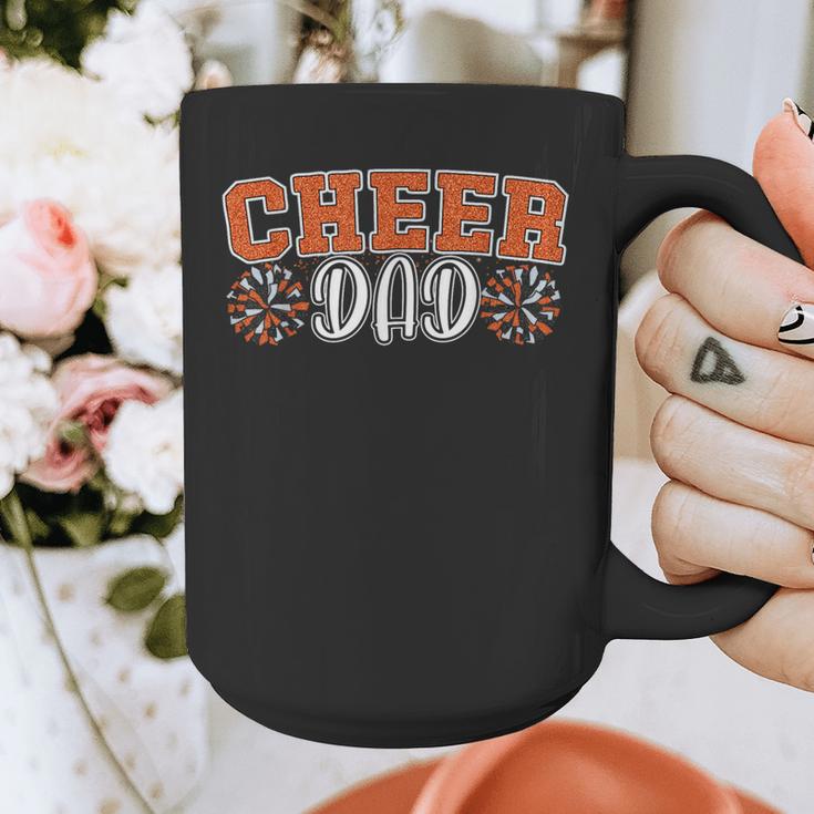 Proud Cheer Dad My Favorite Cheerleader Calls Me Dad Orange Graphic Print Coffee Mug