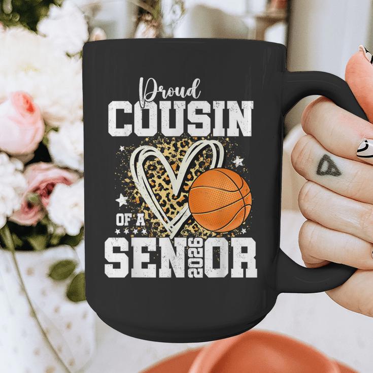 Proud Cousin Of A 2026 Senior Basketball Graduation Leopard Graphic Print Coffee Mug