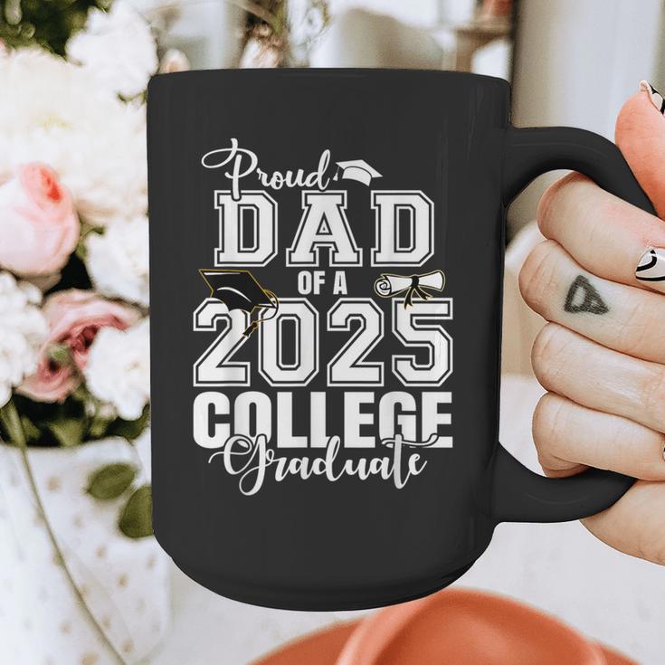 Proud Dad Of A 2025 College Graduate Graduation Graphic Print Coffee Mug
