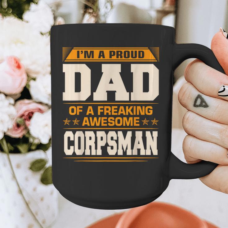 Proud Dad Of Awesome Corpsman Father's Day Graphic Print Coffee Mug