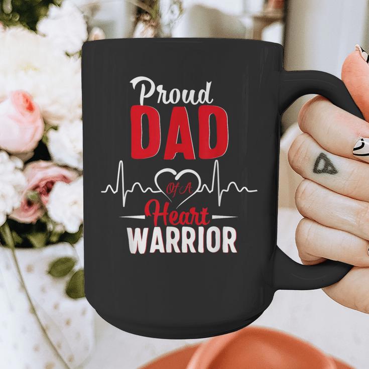 Proud Dad Of a Heart Warrior CHD Awareness Shirt Gift Graphic Print Coffee Mug
