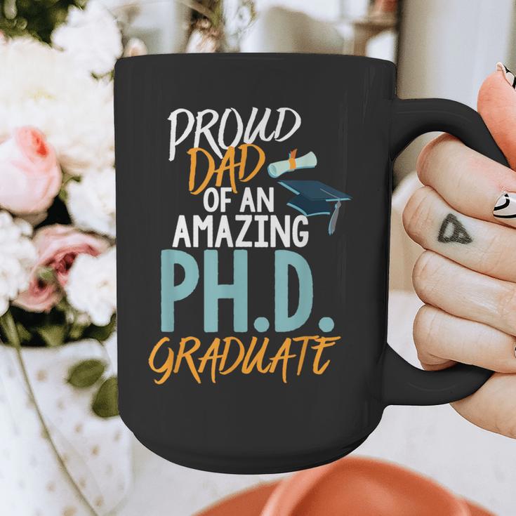 Proud Dad PhD Doctoral Graduation Doctorate Degree EdD PsyD Graphic Print Coffee Mug