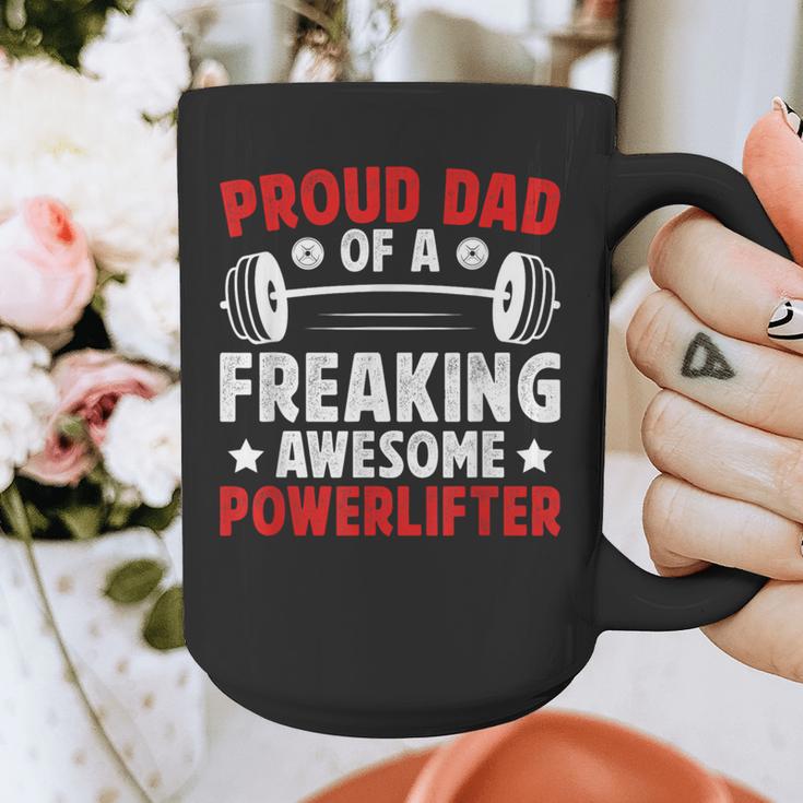 Proud Dad Of A Powerlifter Father Powerlifting Dad Graphic Print Coffee Mug