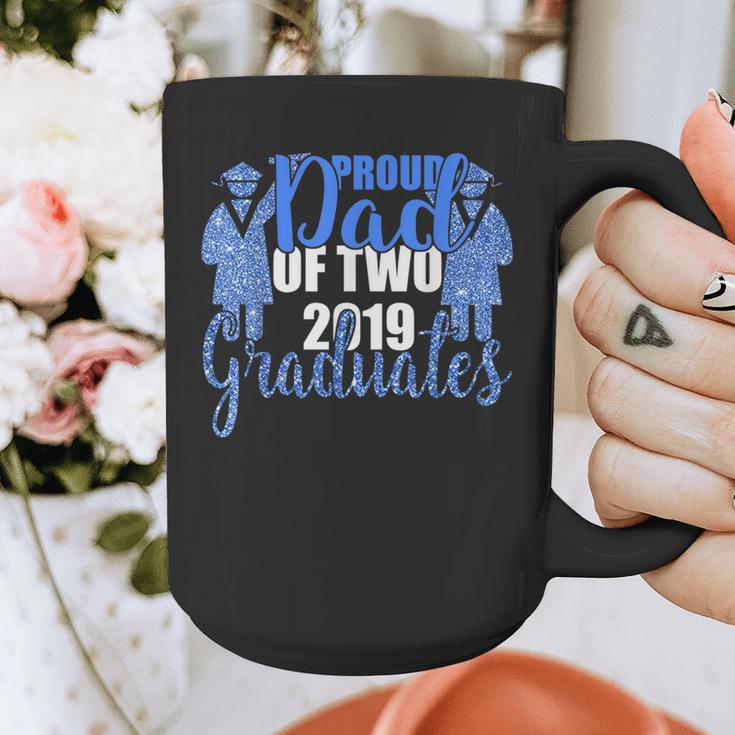 Proud Dad Of Two 2019 Graduates Twin Papa Graduation Graphic Print Coffee Mug