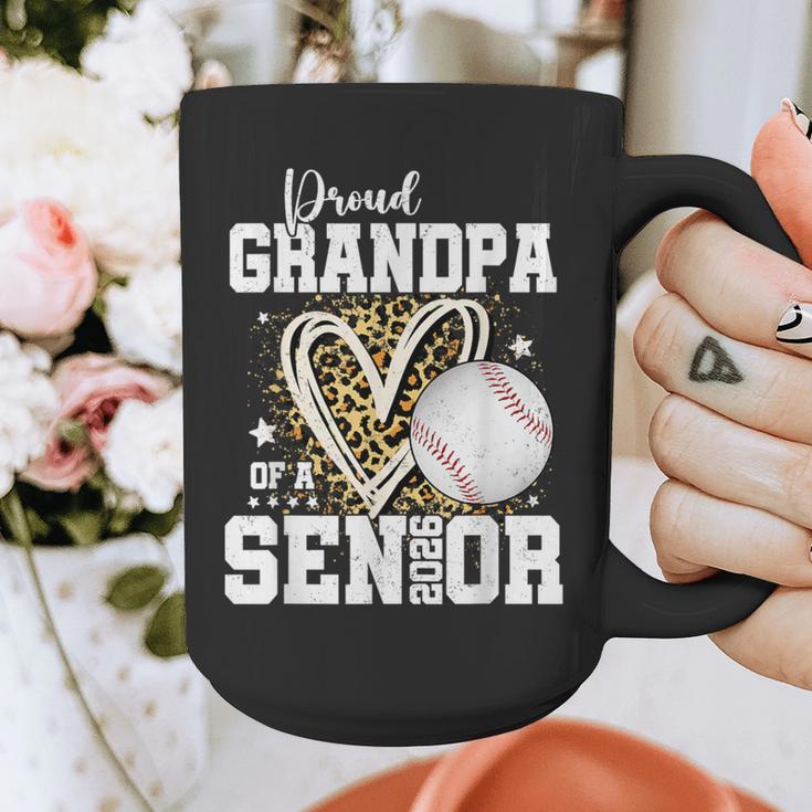 Proud Grandpa Of A 2026 Senior Baseball Graduation Leopard Graphic Print Coffee Mug