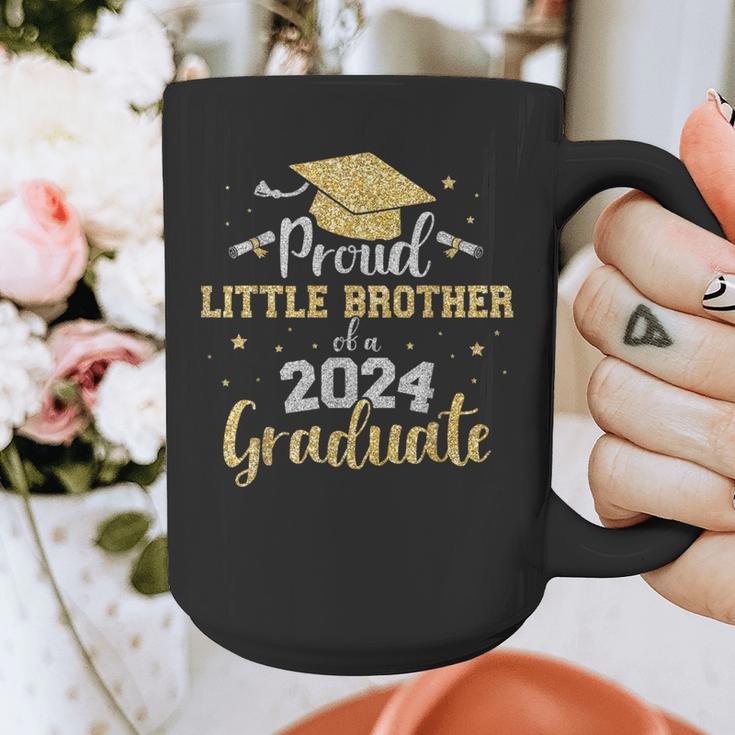 Proud Little Brother Class 2024 Graduate Senior Graduation Graphic Print Coffee Mug