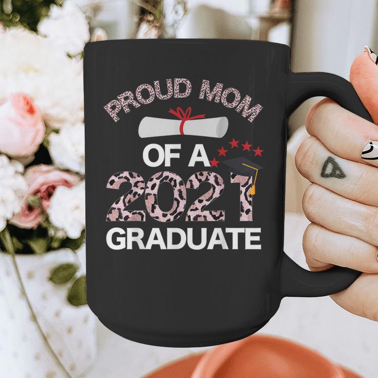 Proud Mom Of A 2021 Graduate Leopard Print Graduation Mama Graphic Print Coffee Mug