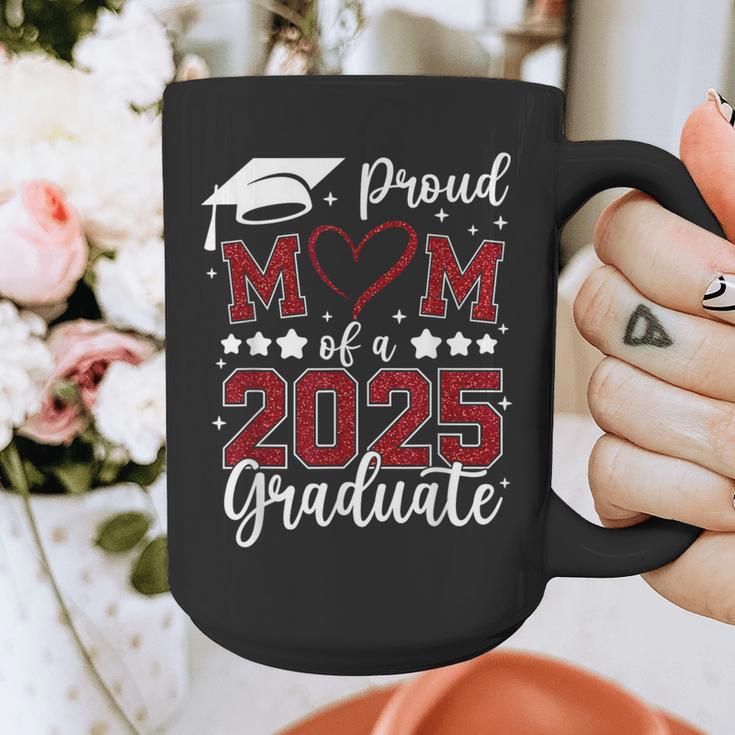 Proud Mom Of 2025 Senior Graduate Matching Family Graduation Graphic Print Coffee Mug