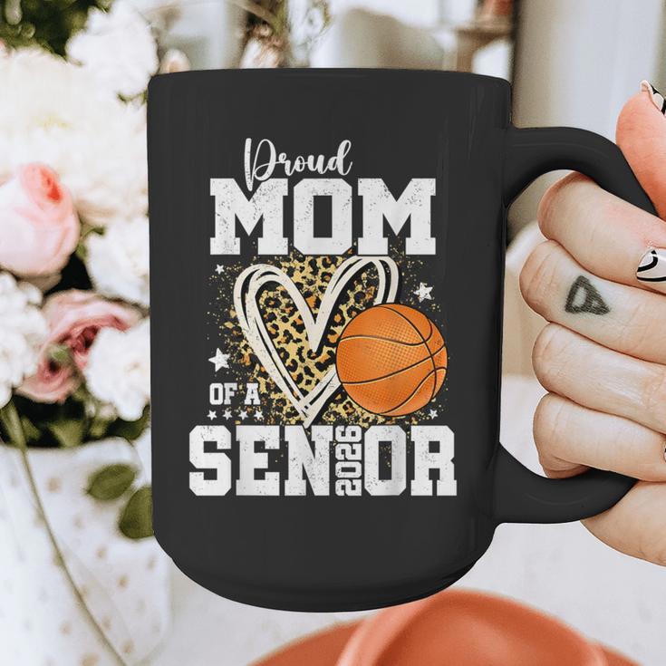 Proud Mom Of A 2026 Senior Basketball Graduation Leopard Graphic Print Coffee Mug