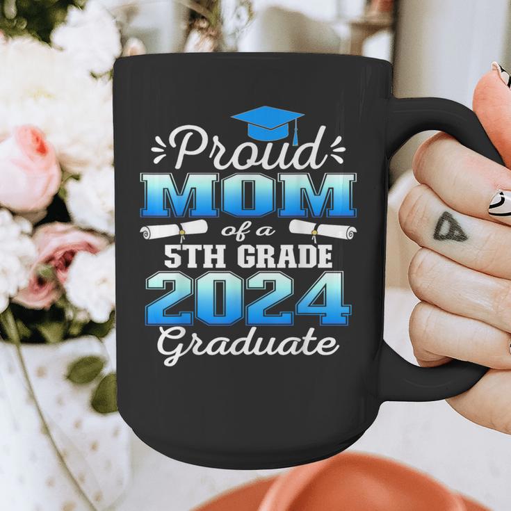 Proud Mom Of 5th Grade Graduate 2024 Elementary Graduation Graphic Print Coffee Mug