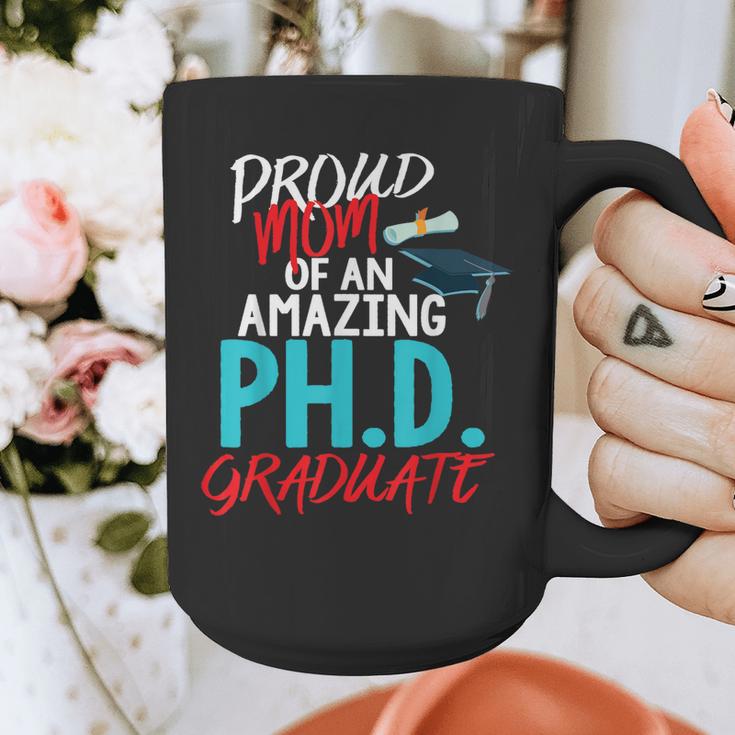 Proud Mom PhD Doctoral Graduation Doctorate Degree Graphic Print Coffee Mug