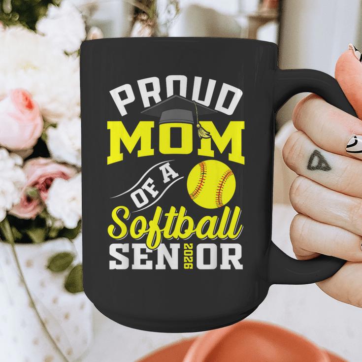 Proud Mom Of a Softball Senior Class Of 2026 Graduation Graphic Print Coffee Mug