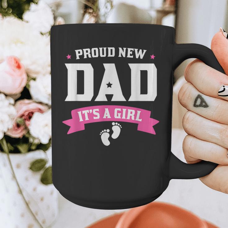 Proud New Dad Its A Girl Baby Gender Announcement Graphic Print Coffee Mug