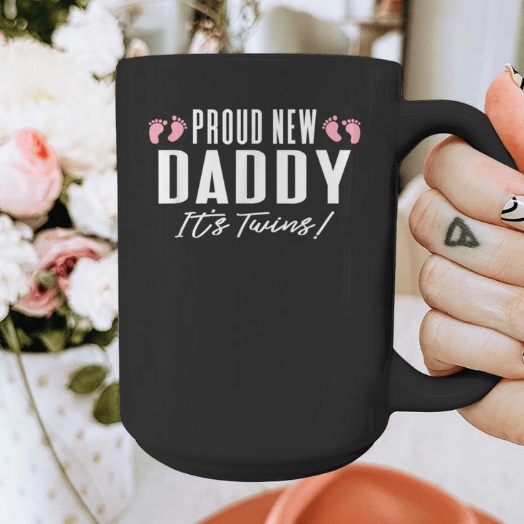 Proud New Dad It's Twins Girl Baby Announcement Father's Day Graphic Print Coffee Mug
