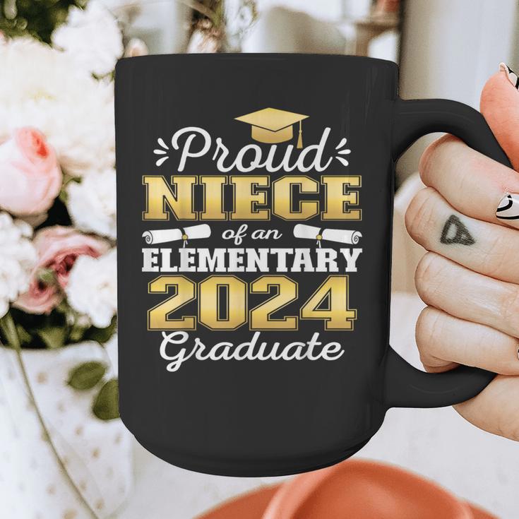 Proud Niece Of 5th Grade Graduate 2024 Elementary Graduation Graphic Print Coffee Mug