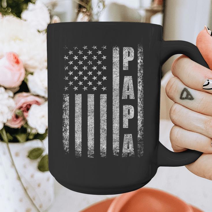 Proud Papa Fathers Day 2025 Dad America USA Flag Graphic Print Coffee Mug Proud Papa Fathers Day 2025 Dad America USA Flag Graphic Print Coffee Mug