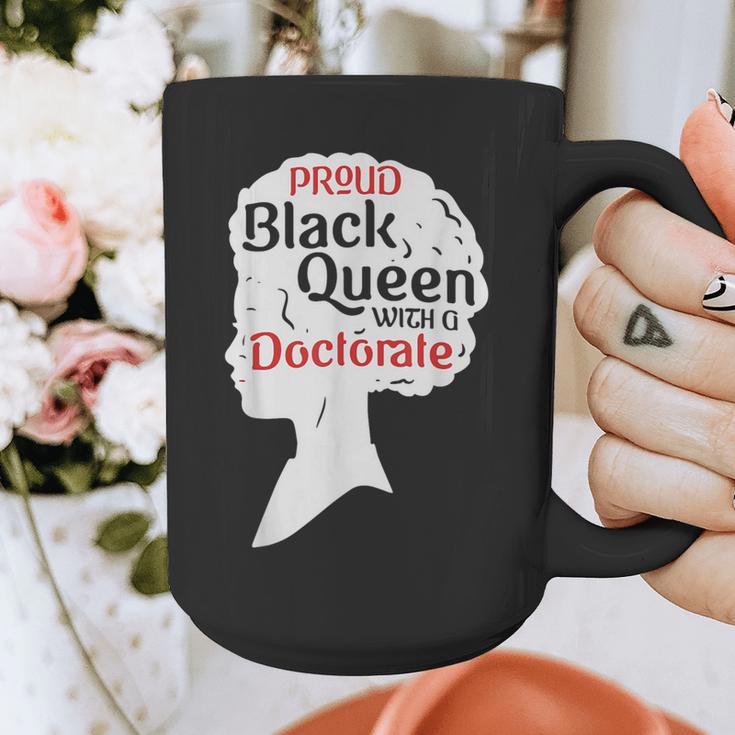 Proud Queen Shirt PhD Graduation Afro Doctorate Graphic Print Coffee Mug