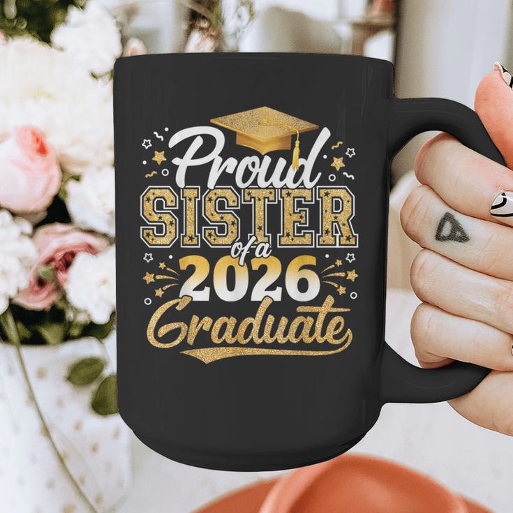 Proud Sister Of 2026 Graduate College Graduation Hat Party Graphic Print Coffee Mug