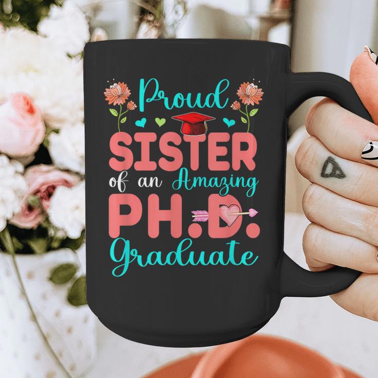 Proud Sister Of An Amazing PhD Graduate Family Graduation Graphic Print Coffee Mug