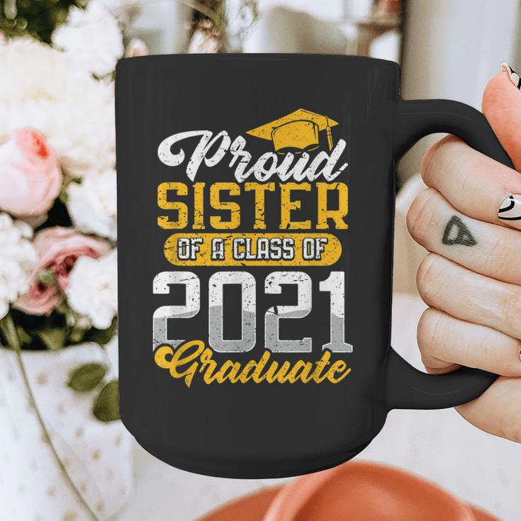 Proud Sister Of a Class Of 2021 Graduate Senior Graduation Graphic Print Coffee Mug