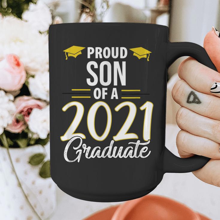 Proud Son Of A 2021 Graduate Graduation Clothes MBA PhD Graphic Print Coffee Mug